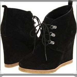 Steve Madden suede lace up booties